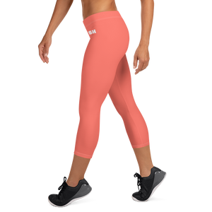 Capri Leggings - Coral Red