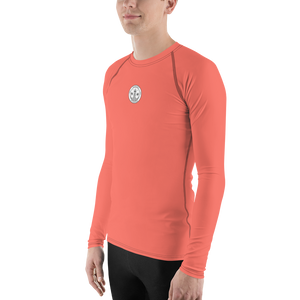 Rashguard für Herren – Korallenrot