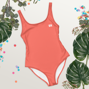 Traje de baño de una pieza - Rojo coral