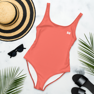 Traje de baño de una pieza - Rojo coral