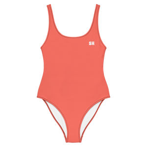 Traje de baño de una pieza - Rojo coral