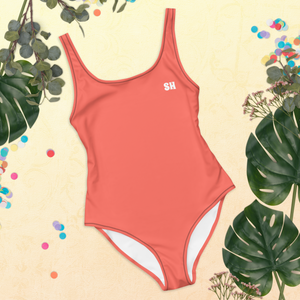 Traje de baño de una pieza - Rojo coral