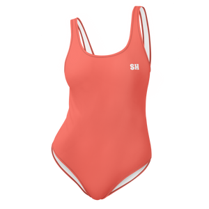 Traje de baño de una pieza - Rojo coral