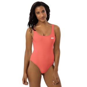 Traje de baño de una pieza - Rojo coral