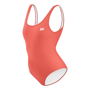 Traje de baño de una pieza - Rojo coral