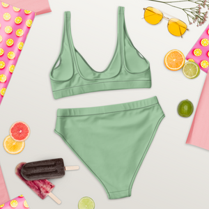 Bikini de cintura alta reciclado - Verde palma
