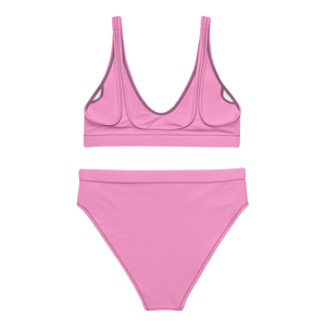 Recycled high-waisted bikini - Tropical Pink
