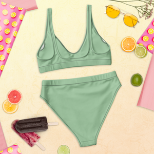 Bikini de cintura alta reciclado - Verde palma