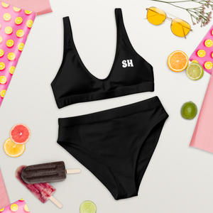 Bikini de cintura alta reciclado - Harbor Black