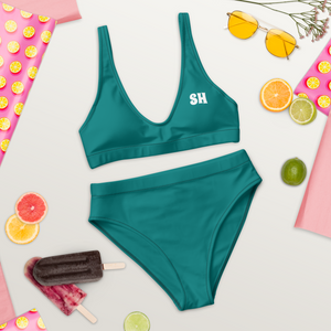 Bikini de cintura alta reciclado - Seaside Teal