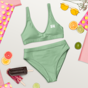 Bikini de cintura alta reciclado - Verde palma