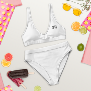 Recycelter High-Waist-Bikini - Seashell White