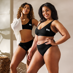 Bikini de cintura alta reciclado - Harbor Black