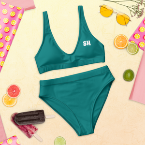 Bikini de cintura alta reciclado - Seaside Teal