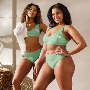 Bikini de cintura alta reciclado - Verde palma