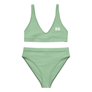 Bikini de cintura alta reciclado - Verde palma