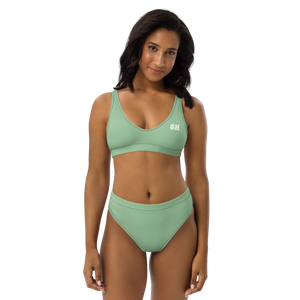 Bikini de cintura alta reciclado - Verde palma