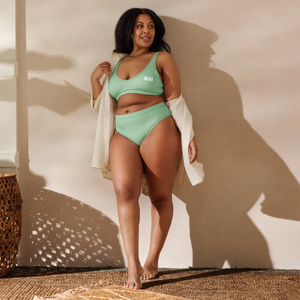 Bikini de cintura alta reciclado - Verde palma