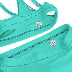 Recycelter High-Waist-Bikini - Lagunentürkis
