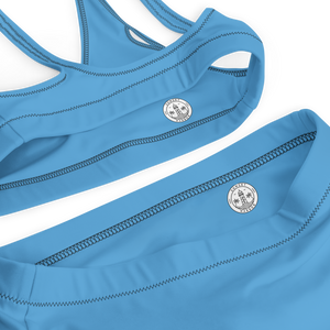 Recycelter High-Waist-Bikini - Ozeanblau