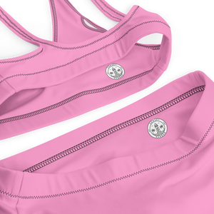 Recycled high-waisted bikini - Tropical Pink