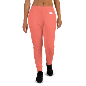 Women's Joggers - Coral Red