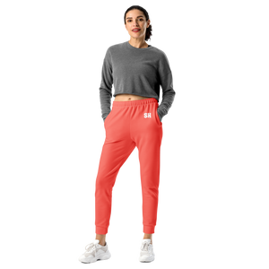 Women's Joggers - Coral Red