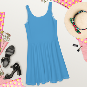 Vestido skater - Azul océano