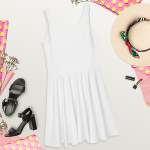 Vestido skater - Blanco concha