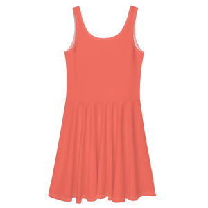 Skater Dress - Coral Red