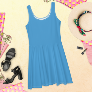 Vestido skater - Azul océano