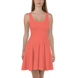 Skater Dress - Coral Red