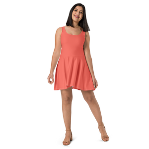 Skater Dress - Coral Red