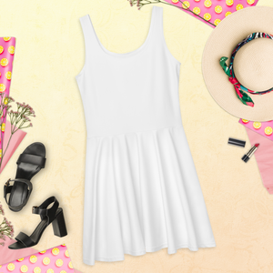 Vestido skater - Blanco concha