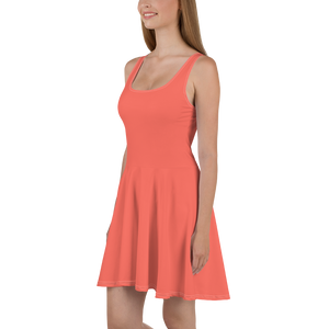 Skater Dress - Coral Red