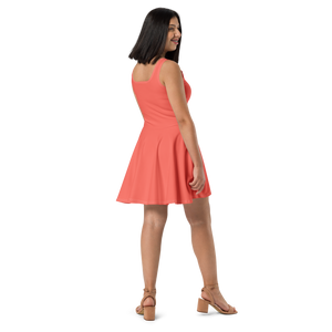 Skater Dress - Coral Red