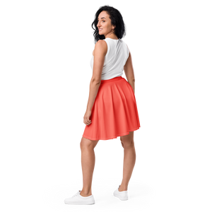Falda skater - Rojo coral