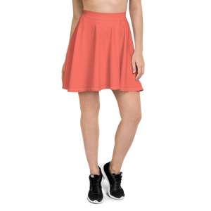 Falda skater - Rojo coral