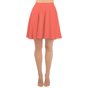 Falda skater - Rojo coral