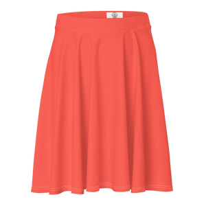 Falda skater - Rojo coral