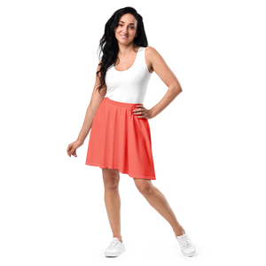 Falda skater - Rojo coral