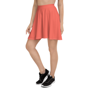 Falda skater - Rojo coral