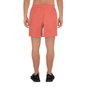Men's Recycled Athletic Shorts - Coral Red