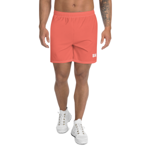 Men's Recycled Athletic Shorts - Coral Red