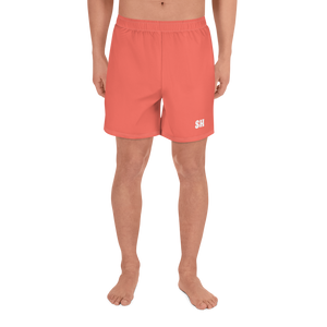 Men's Recycled Athletic Shorts - Coral Red