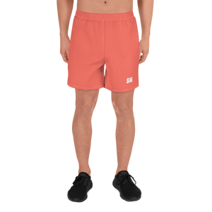 Men's Recycled Athletic Shorts - Coral Red