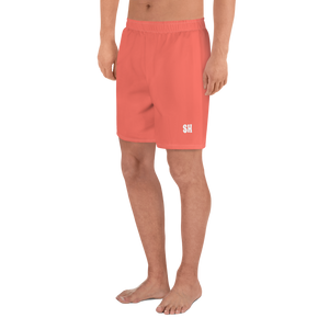 Men's Recycled Athletic Shorts - Coral Red