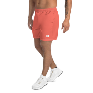 Men's Recycled Athletic Shorts - Coral Red
