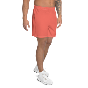 Men's Recycled Athletic Shorts - Coral Red