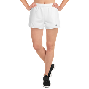 Womens Athletic Shorts - Seashell White